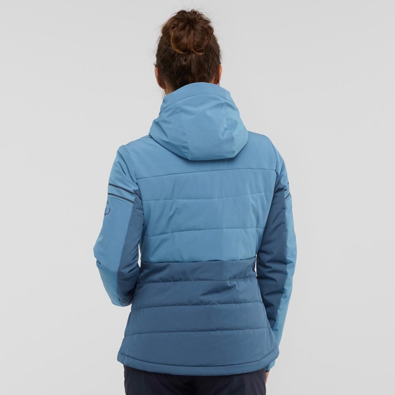 Vestes De Ski Salomon Edge Femme Bleu Marine | 81620-BICY