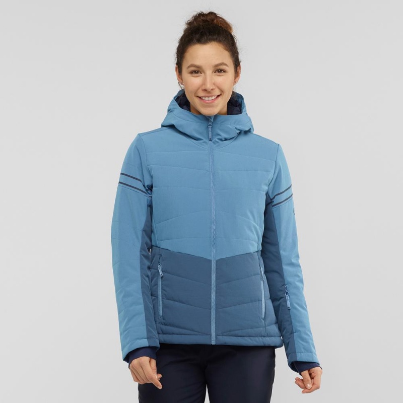 Vestes De Ski Salomon Edge Femme Bleu Marine | 81620-BICY