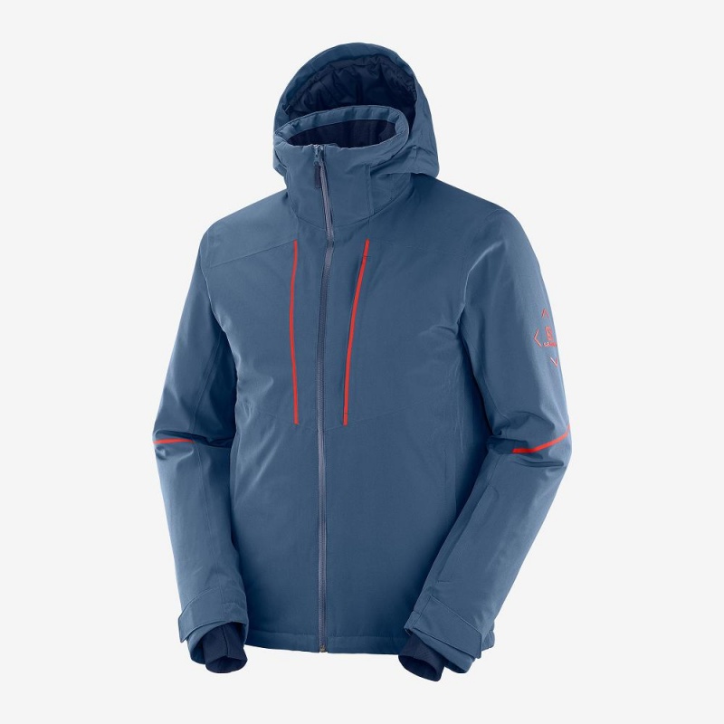 Vestes De Ski Salomon Edge Homme Bleu Marine | 49203-IDMQ