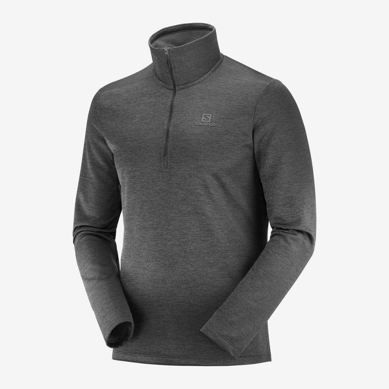 Vestes De Ski Salomon Essential Lightwarm Seamless Homme Noir | 72436-JYBC