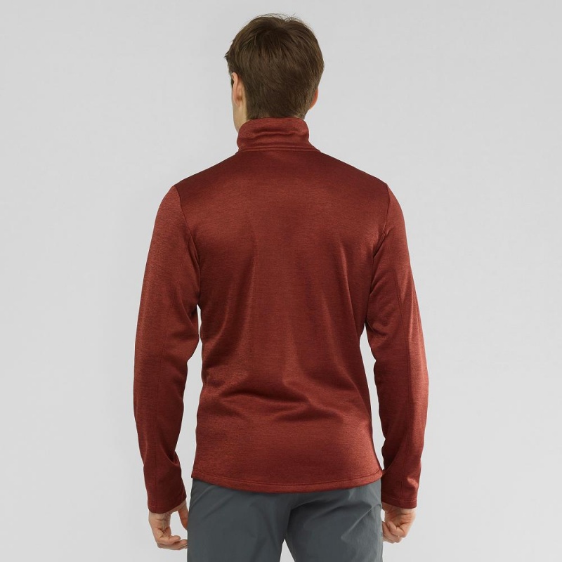 Vestes De Ski Salomon Essential Lightwarm Seamless Homme Rouge | 15072-MYQL