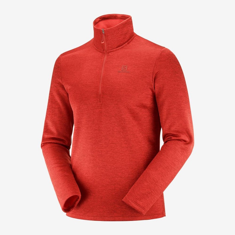 Vestes De Ski Salomon Essential Lightwarm Seamless Homme Rouge | 40275-EJMA