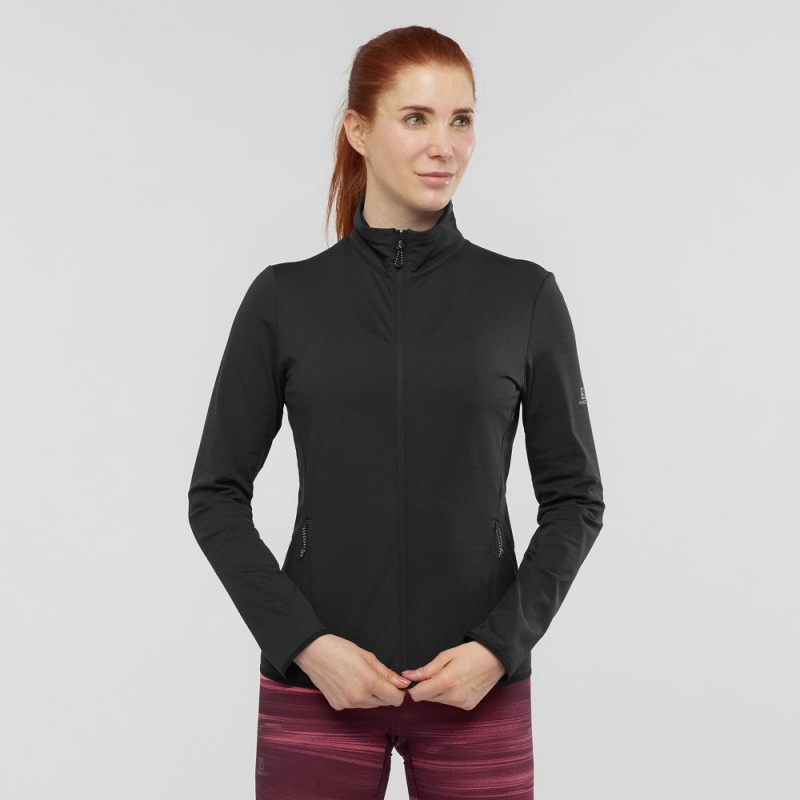 Vestes De Ski Salomon Essential Lightwarm Femme Noir | 54213-KZSP