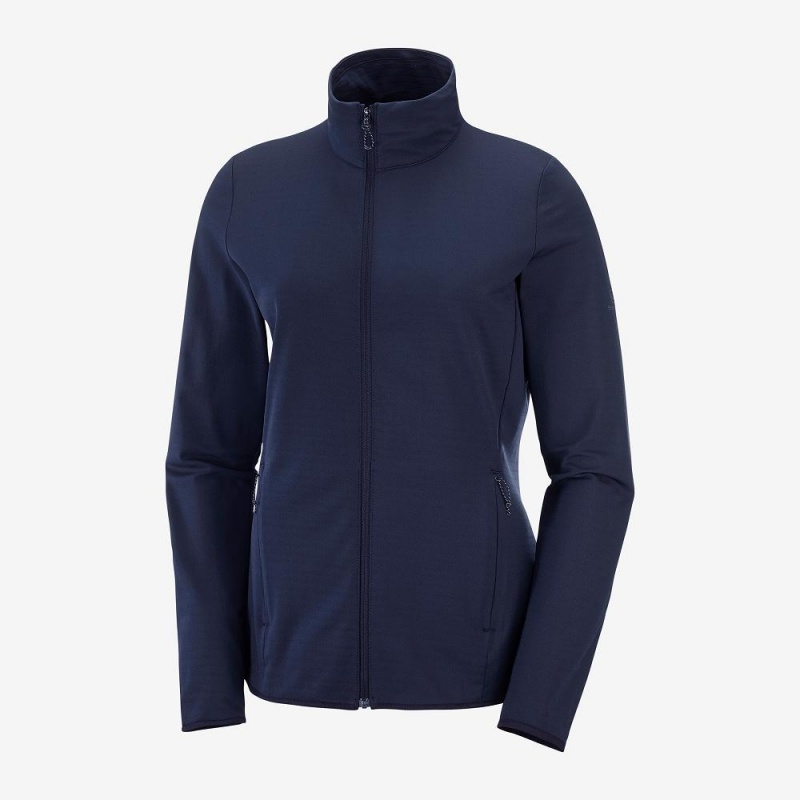 Vestes De Ski Salomon Essential Lightwarm Femme Bleu Marine | 80524-AUDQ