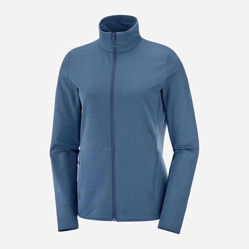 Vestes De Ski Salomon Essential Lightwarm Femme Bleu Marine | 76081-BKAW