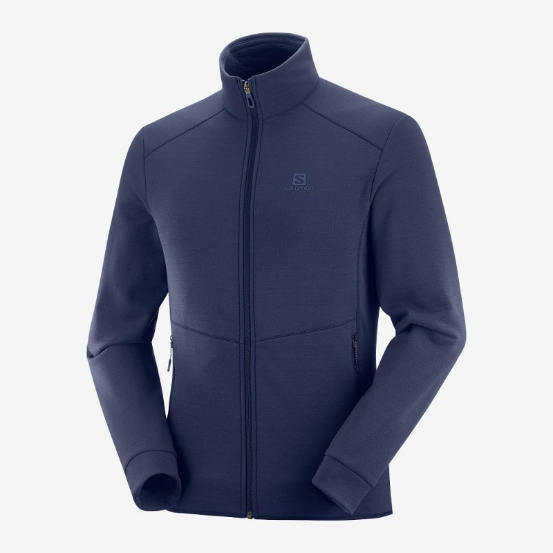 Vestes De Ski Salomon Essential Warm Homme Bleu Marine | 60548-ZOYC