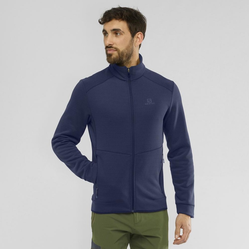 Vestes De Ski Salomon Essential Warm Homme Bleu Marine | 60548-ZOYC