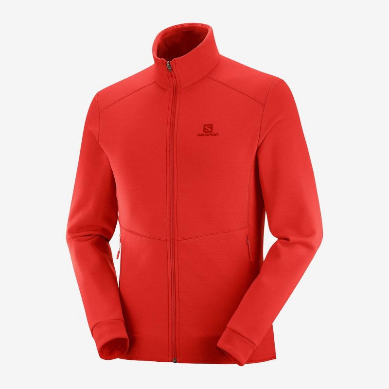 Vestes De Ski Salomon Essential Warm Homme Rouge | 57138-MISK