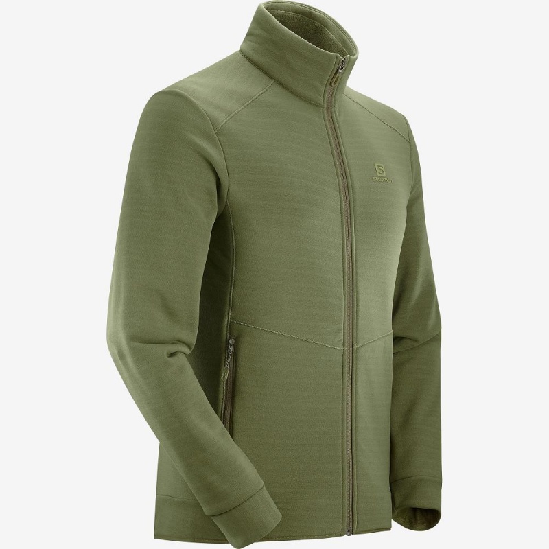 Vestes De Ski Salomon Essential Warm Homme Vert | 76351-GHSQ