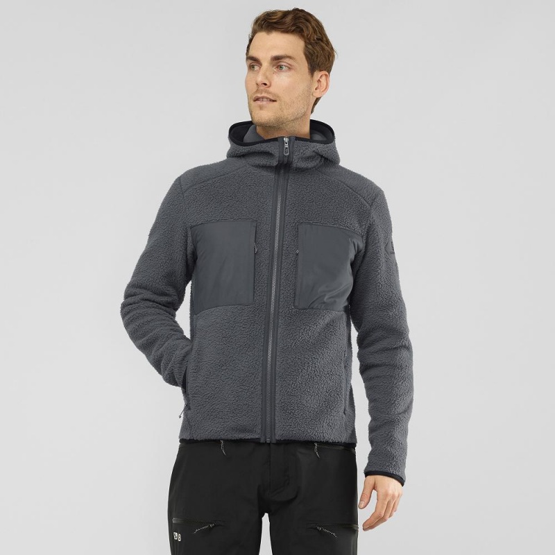 Vestes De Ski Salomon Essential Warm Teddy Homme Gray | 79402-IZAP