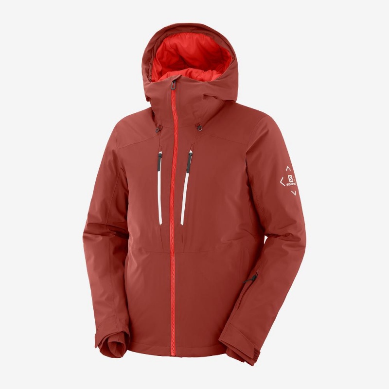 Vestes De Ski Salomon Highland Homme Rouge | 39728-MJOV