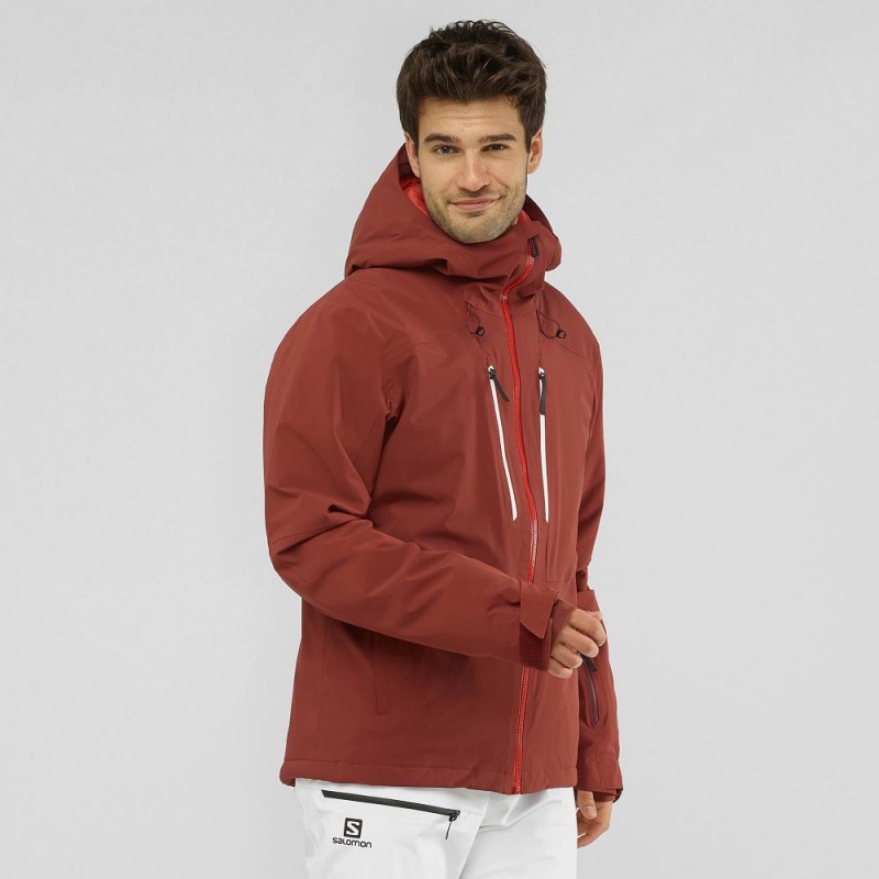 Vestes De Ski Salomon Highland Homme Rouge | 39728-MJOV