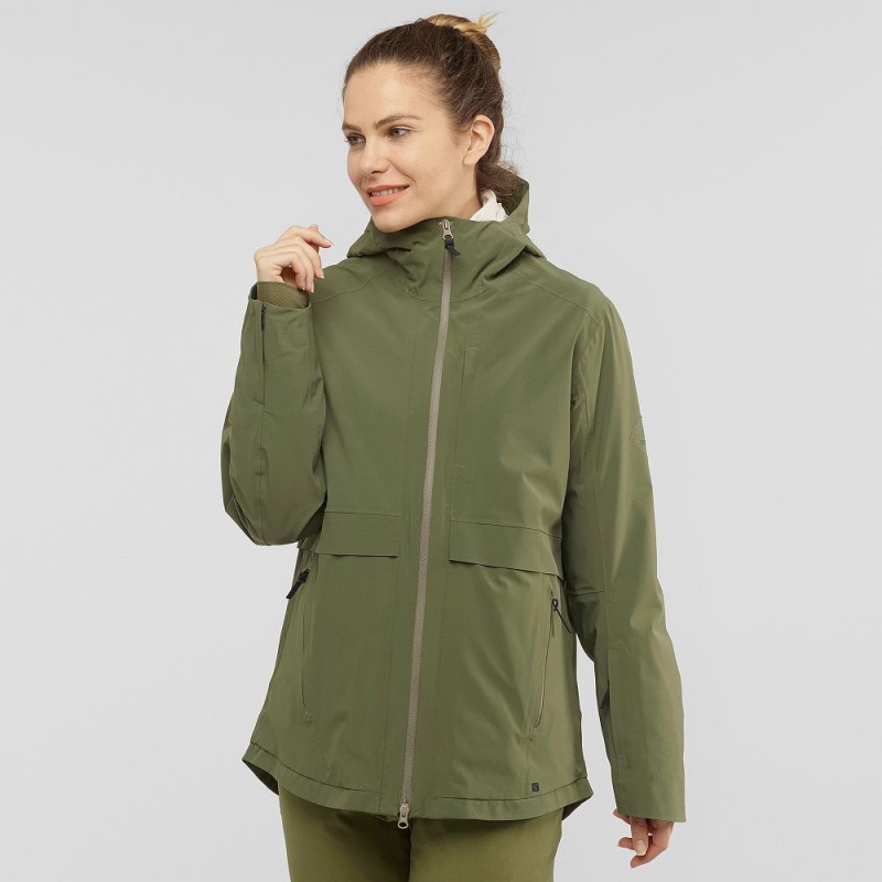 Vestes De Ski Salomon Outlaw 3In1 Jacket W Femme Vert | 54173-CIHL