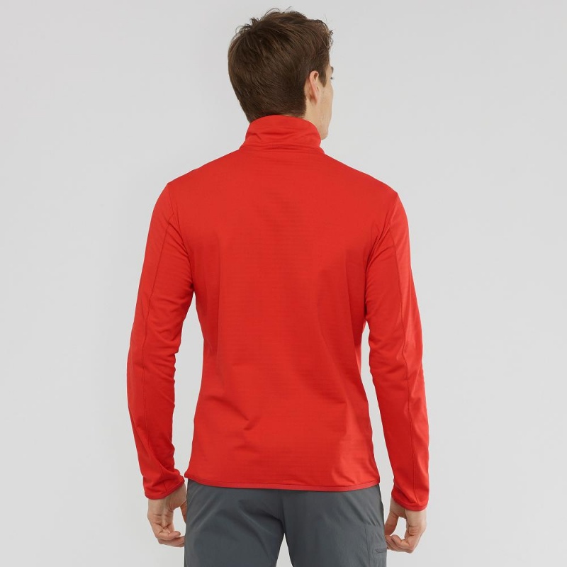 Vestes De Ski Salomon Outrack Half Zip Mid M Homme Rouge | 60527-WUDG