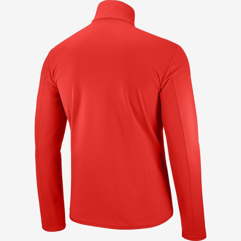 Vestes De Ski Salomon Outrack Half Zip Mid M Homme Rouge | 60527-WUDG