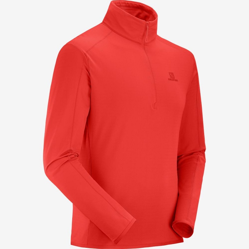 Vestes De Ski Salomon Outrack Half Zip Mid M Homme Rouge | 60527-WUDG