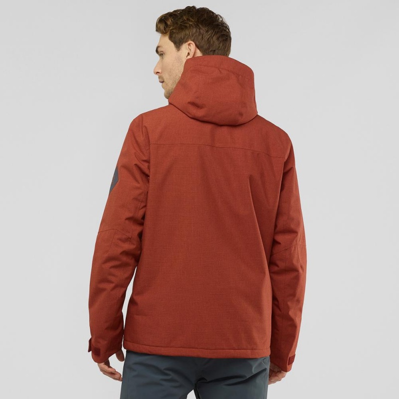 Vestes De Ski Salomon Powderstash Jacket M Homme Rouge | 23608-SFEA