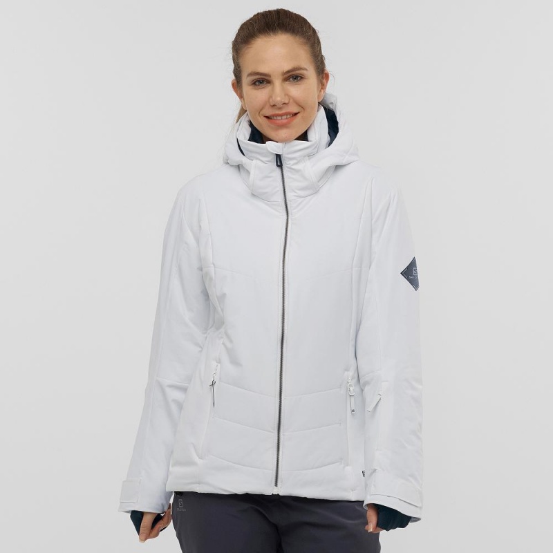 Vestes De Ski Salomon Prevail Jacket W Femme Blanche | 86129-UIZW