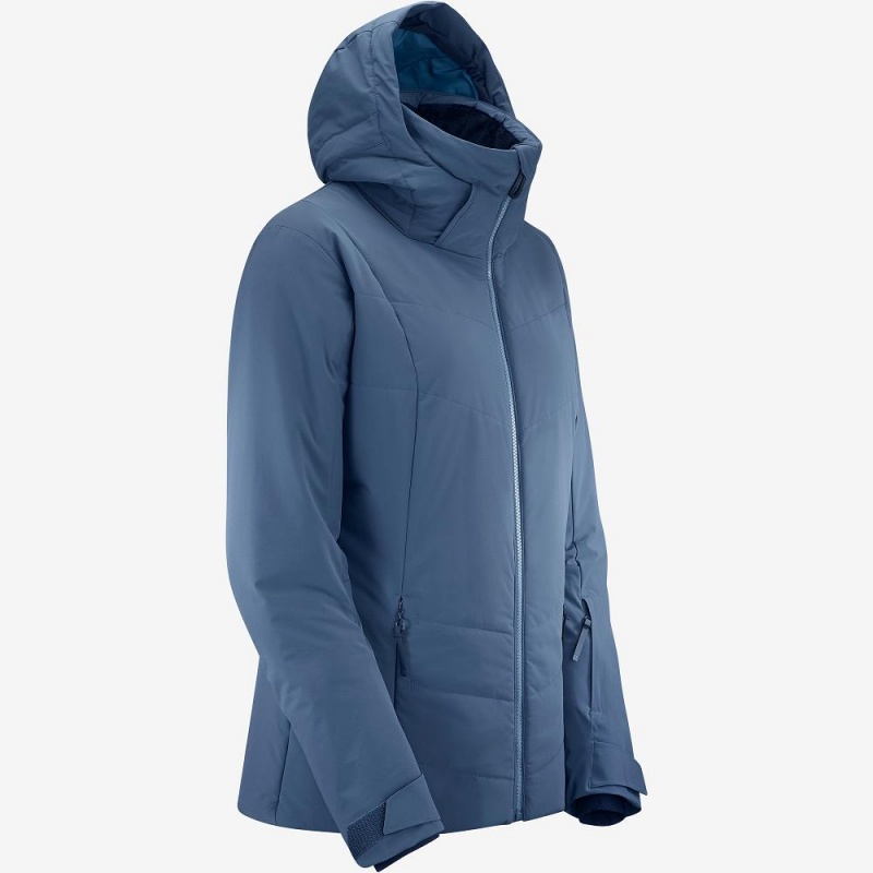 Vestes De Ski Salomon Prevail Jacket W Femme Bleu Marine | 17624-SCPO