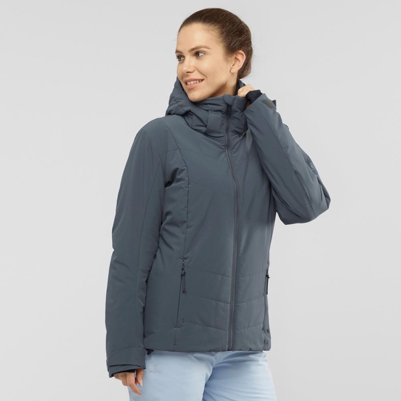 Vestes De Ski Salomon Prevail Jacket W Femme Gray | 84563-MDLZ