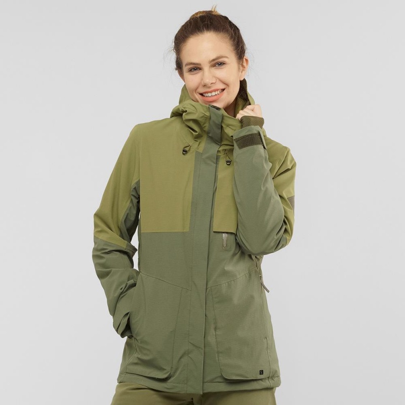 Vestes De Ski Salomon Proof Light Femme Vert | 73851-JLUV