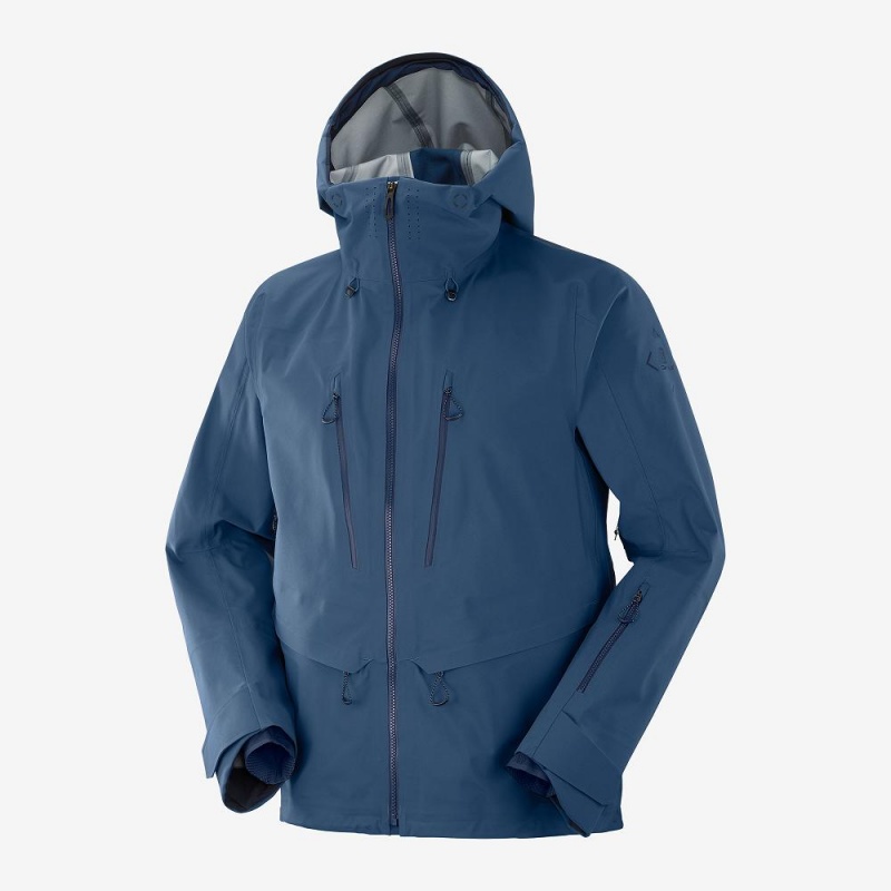 Vestes De Ski Salomon Qst 3L Homme Bleu Marine | 42018-CSDR