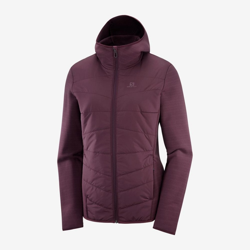 Vestes De Ski Salomon Radiant Hybride Hoodie W Femme Violette | 23150-HJUZ