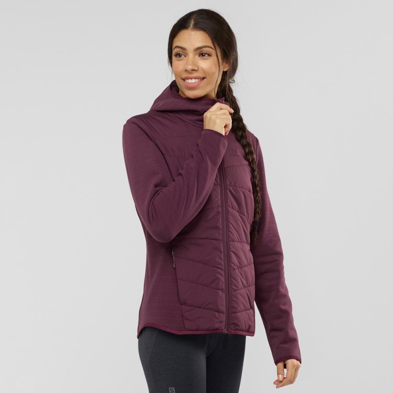 Vestes De Ski Salomon Radiant Hybride Hoodie W Femme Violette | 23150-HJUZ