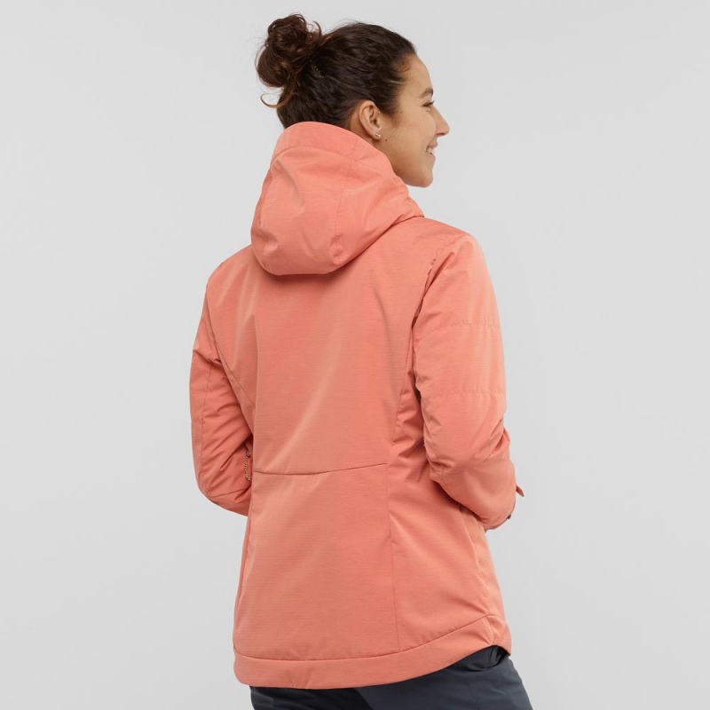 Vestes De Ski Salomon Snow Rebel Femme Orange | 07916-GILJ