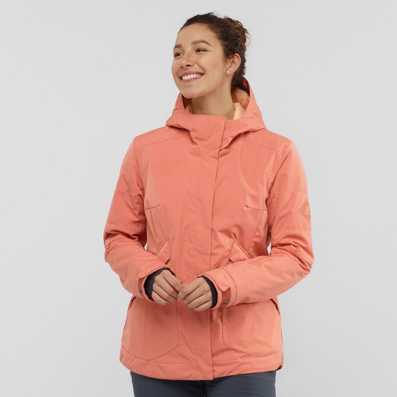 Vestes De Ski Salomon Snow Rebel Femme Orange | 07916-GILJ