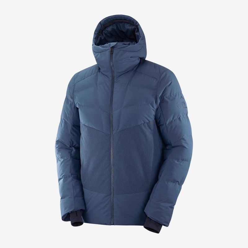 Vestes De Ski Salomon Snowshelter Jacket M Homme Bleu Marine | 38971-NEWS