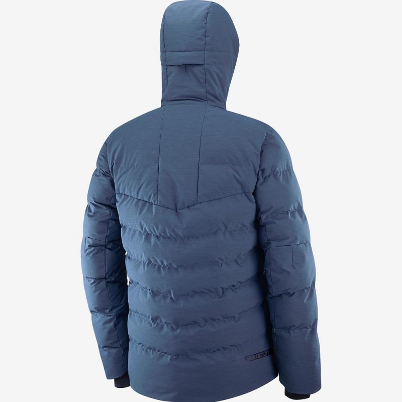 Vestes De Ski Salomon Snowshelter Jacket M Homme Bleu Marine | 38971-NEWS