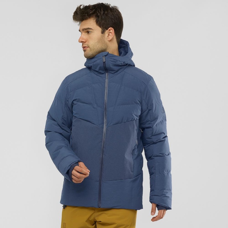 Vestes De Ski Salomon Snowshelter Jacket M Homme Bleu Marine | 38971-NEWS