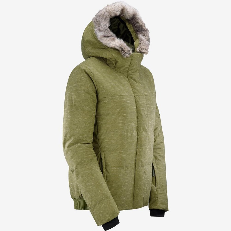 Vestes De Ski Salomon Snuggly Warm Jacket W Femme Vert | 23518-DSAW