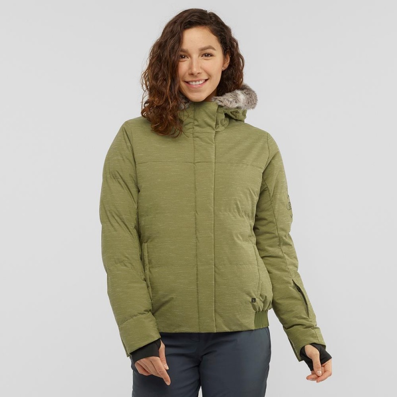 Vestes De Ski Salomon Snuggly Warm Jacket W Femme Vert | 23518-DSAW