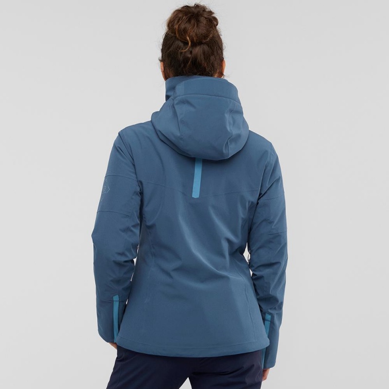 Vestes De Ski Salomon Speed Femme Bleu Marine | 29813-PFVB