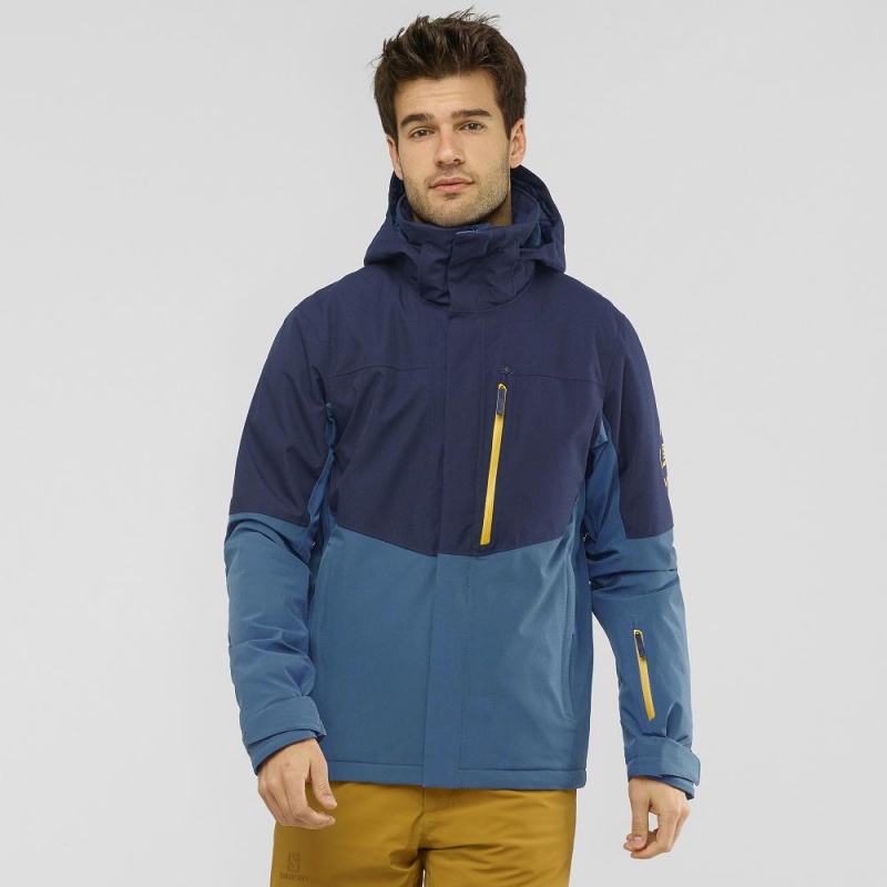 Vestes De Ski Salomon Speed Homme Bleu Marine | 08491-ERVG