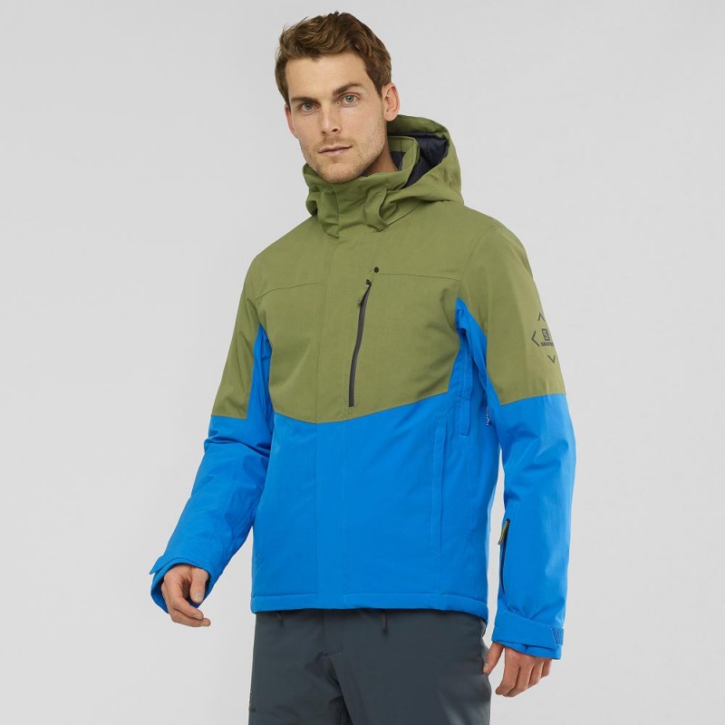 Vestes De Ski Salomon Speed Homme Bleu | 28716-ZYFA