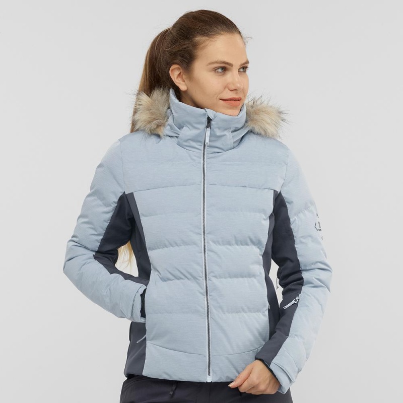 Vestes De Ski Salomon Stormcozy Femme Bleu | 67314-NAYG