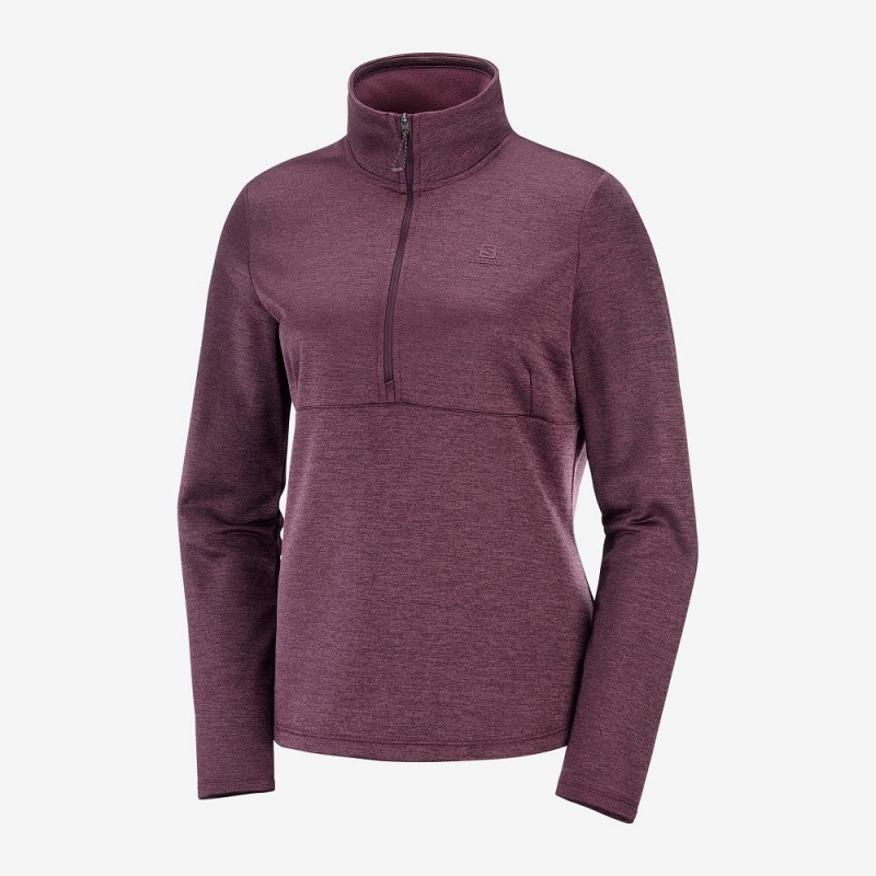 Vestes De Ski Salomon Transition Half Zip W Femme Violette | 43159-QIRB