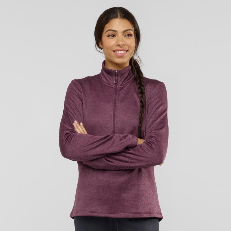 Vestes De Ski Salomon Transition Half Zip W Femme Violette | 43159-QIRB