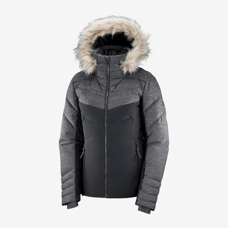 Vestes De Ski Salomon Warm Ambition Jacket W Femme Noir | 69043-TWQD