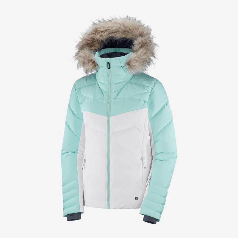 Vestes De Ski Salomon Warm Ambition Jacket W Femme Blanche | 80341-ODZA