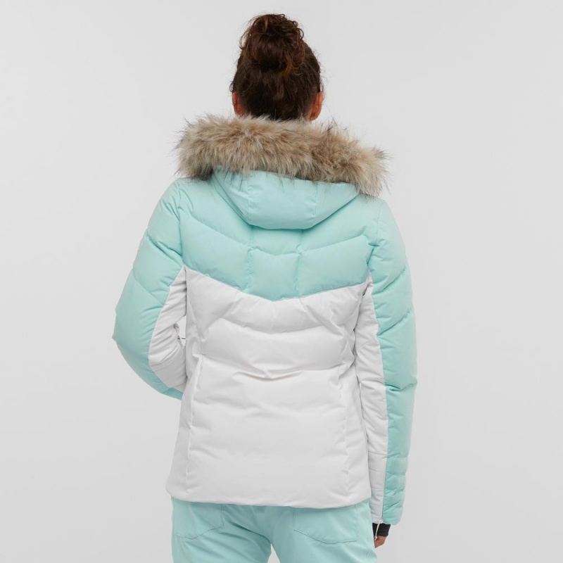 Vestes De Ski Salomon Warm Ambition Jacket W Femme Blanche | 80341-ODZA