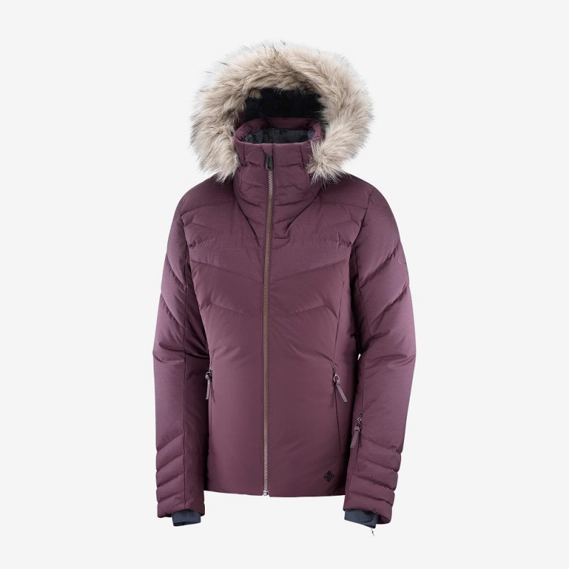 Vestes De Ski Salomon Warm Ambition Jacket W Femme Violette | 04653-TOWI