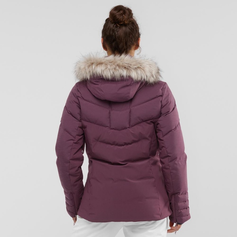 Vestes De Ski Salomon Warm Ambition Jacket W Femme Violette | 04653-TOWI