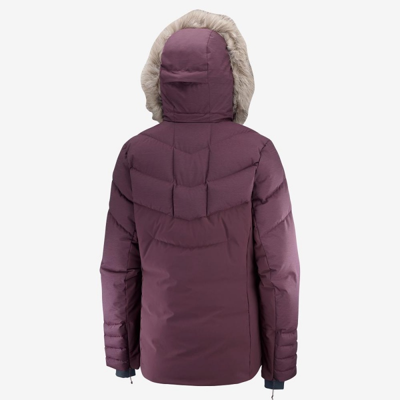 Vestes De Ski Salomon Warm Ambition Jacket W Femme Violette | 04653-TOWI