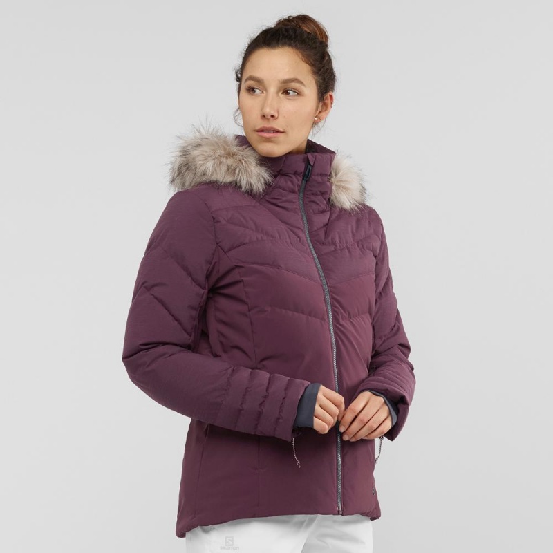 Vestes De Ski Salomon Warm Ambition Jacket W Femme Violette | 04653-TOWI